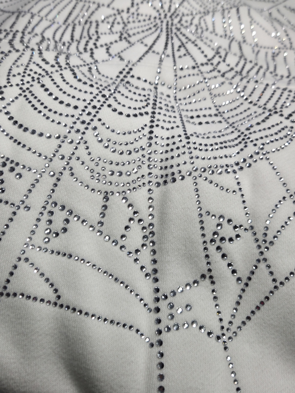 Sp5der Hoodie OG Rhinestone Mens White HD014 - Picture 4 of 8